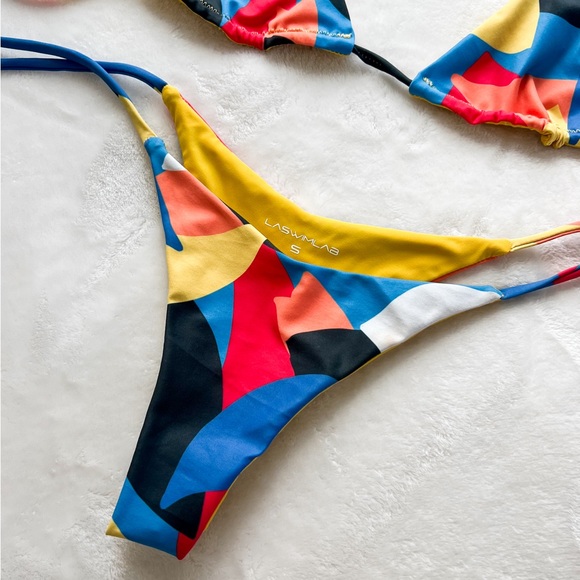 Handmade ONE OF A KIND color blocked bikini! - Picture 4 of 6